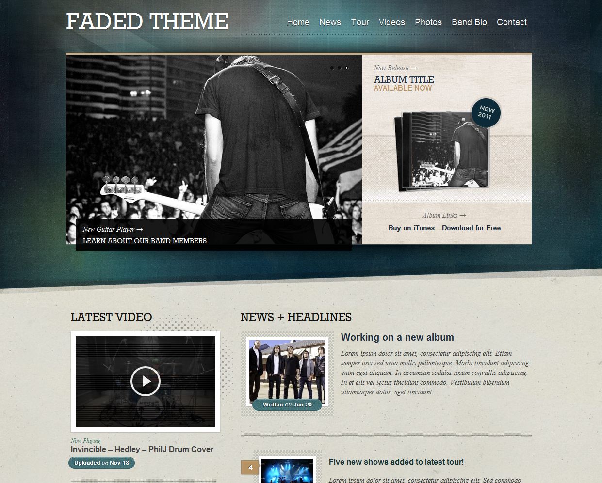 Faded Wordpress Theme